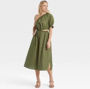 Who What Wear Women's Puff Short Sleeve Cut Out Dress Size 2X